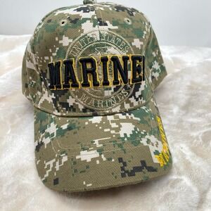 Santo Mens United States Marines Hat Digital Camo Embroidered Baseball Cap OSFA